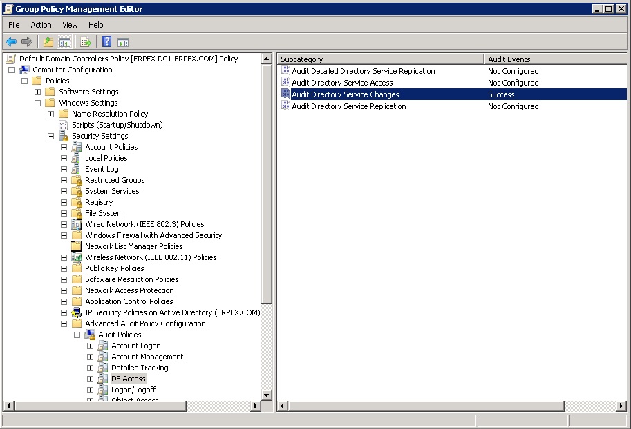 Configuring Domain Controller Policy