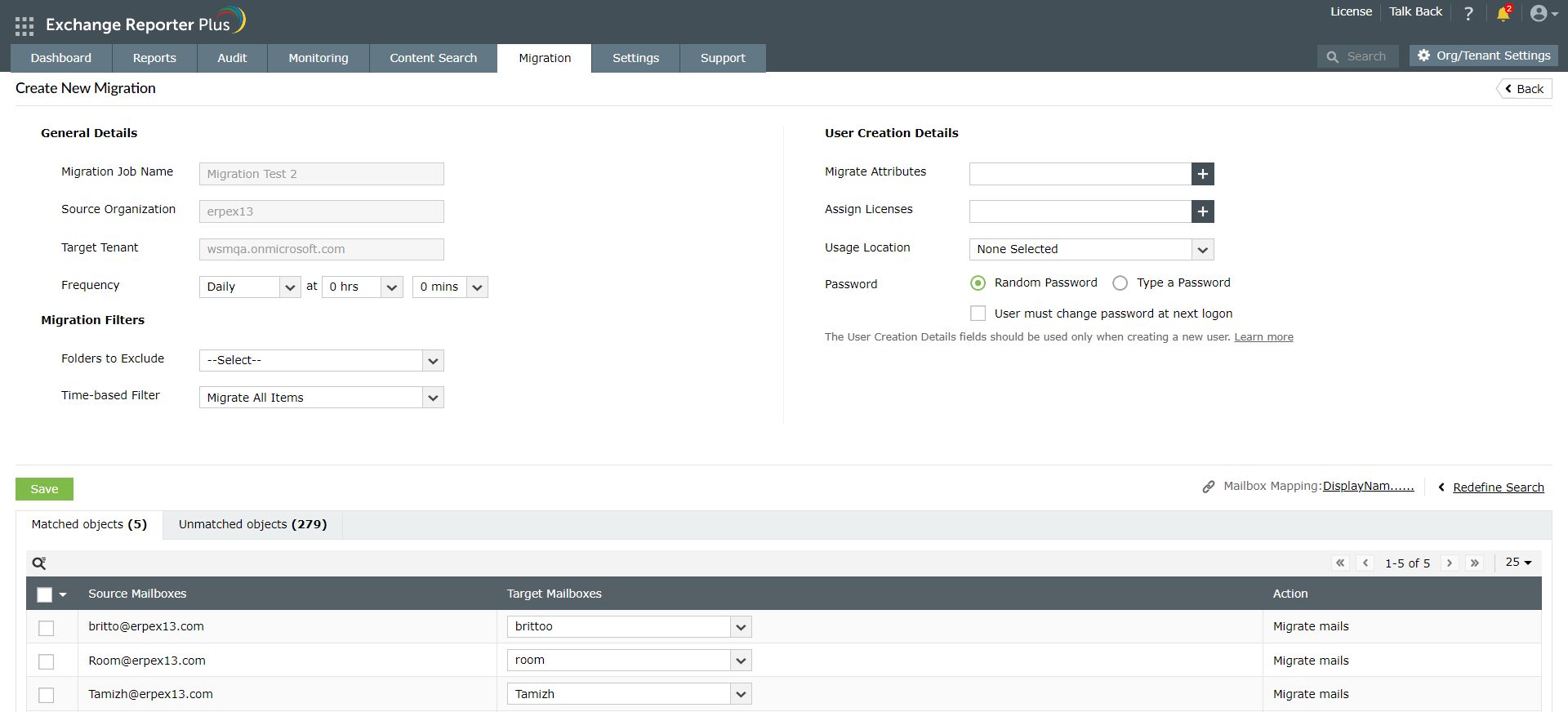 Exchange migration