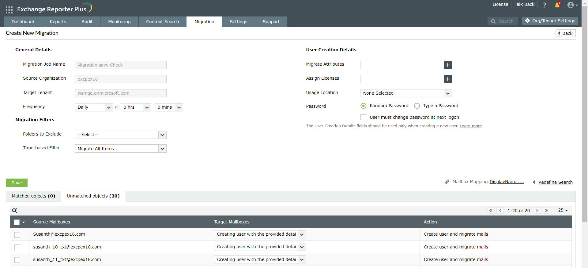 Exchange migration