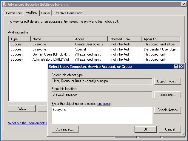 Configuring Object level Auditing