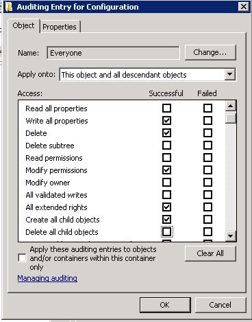 Configuring Object level Auditing